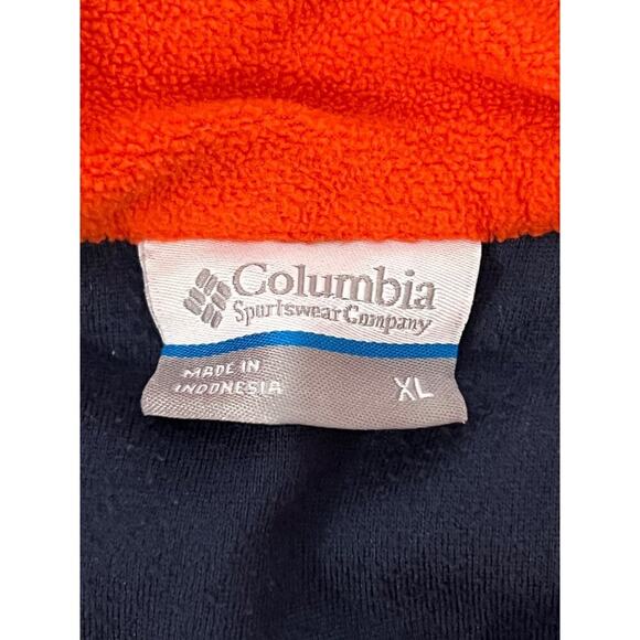 Columbia Fleece Quarter Zip Pullover, Blue with Auburn Logo, Men's XL - Picture 5 of 8